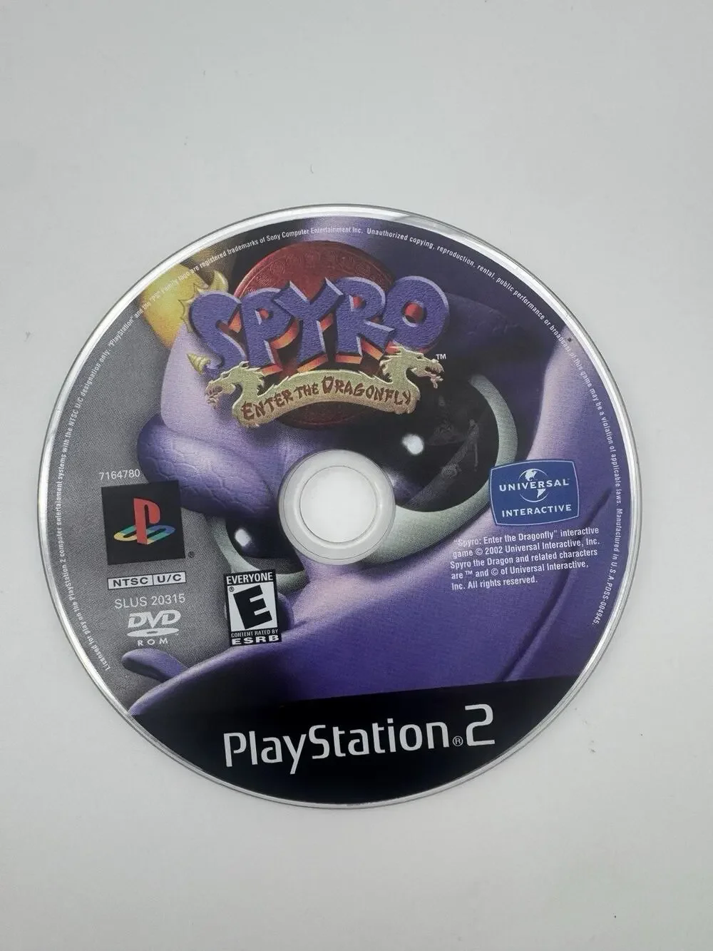 Spyro: Enter the Dragonfly (Sony PlayStation 2, 2002) PS2 Disc Only!